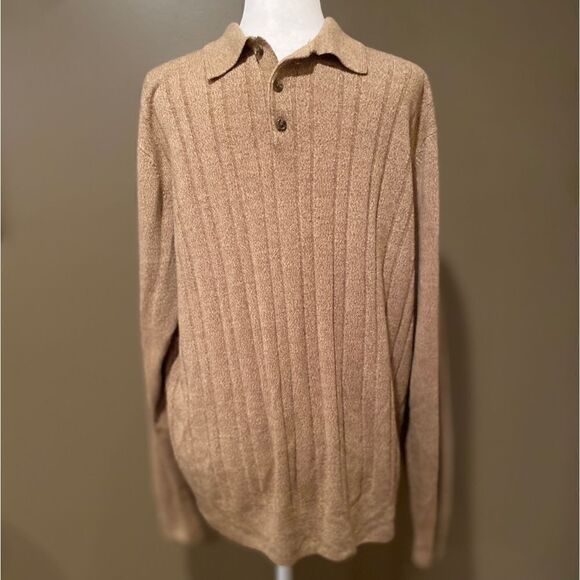 Geoffrey Beene Tan Pullover Sweater Size XL - Picture 2 of 11